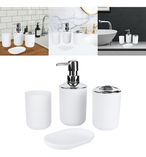 4x Juego De Accesorios De Baño Conjunto De Baño
