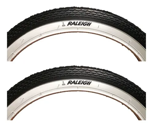 Par Llantas Bicicleta R20 Cara Blanca Marca Raleigh Original