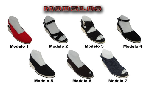 Sandalia Con Plataformas En Jeans 100% Artesanales Alpargata