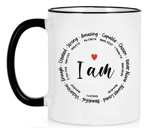 Maustic Christian Gifts Para Mujer, I Am Inspirational Coffe