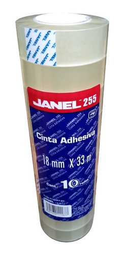 Cinta Janel 18 X 33 Diurex Pack De 10 Rollos