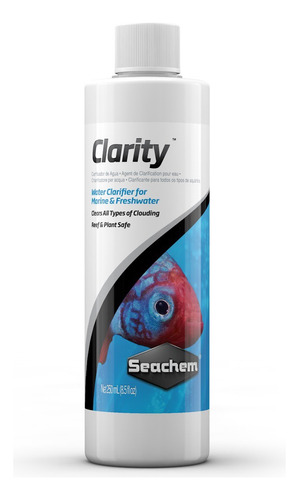 Clarity Aclarador Agua Seachem 500ml Acuarios Turbio