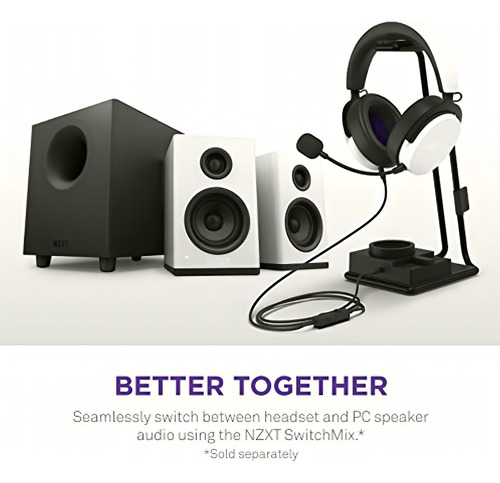 Nzxt Relay Wired Pc Gaming Headset Ap-wcb40-w2 Hi-res Audio Color Blanco