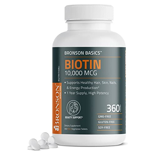 Bronson Biotin 10,000 Mcg Asistencia Para El Cabello Xc55h