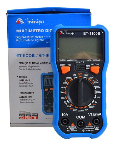 Multímetro digital True Rms - ET-1100b Minipa