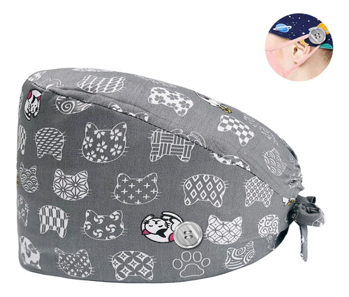 Gorro Quirúrgico Médico Scrubs Para Mujer, Hospital Dental