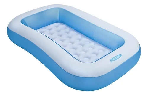 comprar Alberca inflable rectangular Intex 57403 de 1.66m x 100cm x 28cm 102L azul y blanca
