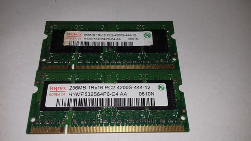 Memória 256mb 1rx16 Pc2-4200s-444-12 Notebook Ddr2 (kit 2pç)