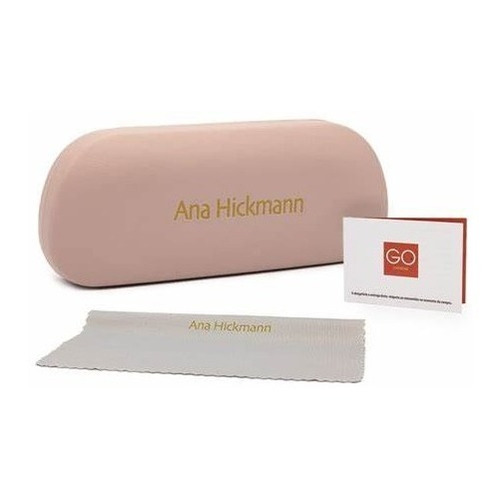 Armação Feminina Ana Hickmann Ah 1209 Metal Cor Dourado Com Hastes Bege