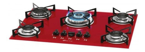 Cooktop 5 Bocas Tc Gás Mesa Vidro Rouge Fischer 127v Idwt