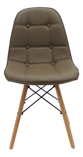 Silla Charles Eames Negra Madera -tapizada + - Dsw Color De La Estructura De La Silla Beige