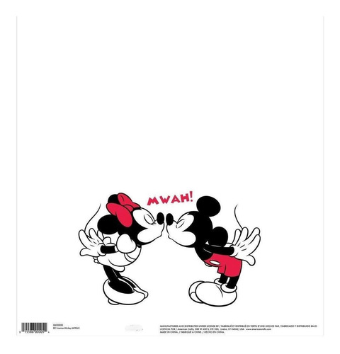 Cartulina Estampada Minnie Mickey Mouse Disney 12x12 Scrap