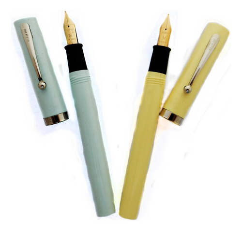 Pluma Sheaffer Plumin Dorado Trazo Medio Origen Brasil Año70