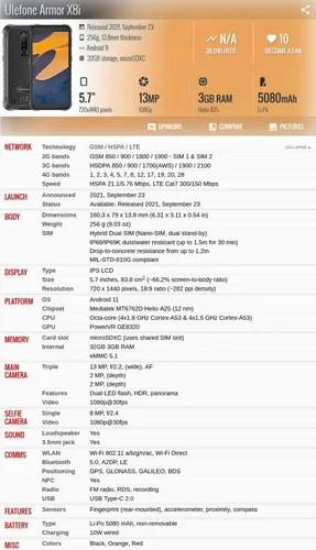 Ulefone Armor X8i 3gb 32gb Dual Sim Duos