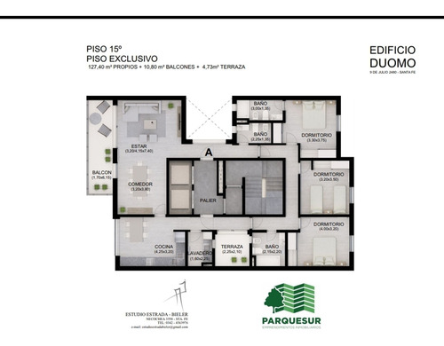 Imagen 2 de 8 de Edificio Duomo Amplio Piso De 3 Dormitorios