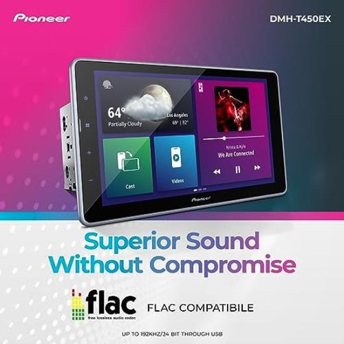 Receptor Multimedia Digital Pioneer Dmh-t450ex Con Pantalla