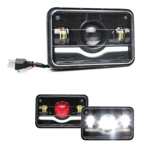 Par Faros Led  Lupa Para Freightliner Fl120 Fd256