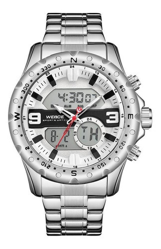Relógio Masculino Weide Anadigi Wh8502 - Prata
