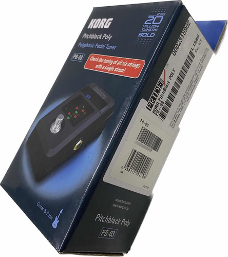 Pedal Afinador Polyphonico Korg Pitchblack Tuner Pb03 Novo