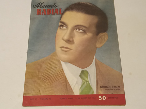 Revista Mundo Radial N° 85 De 1951. Tapa: Dringue Farias
