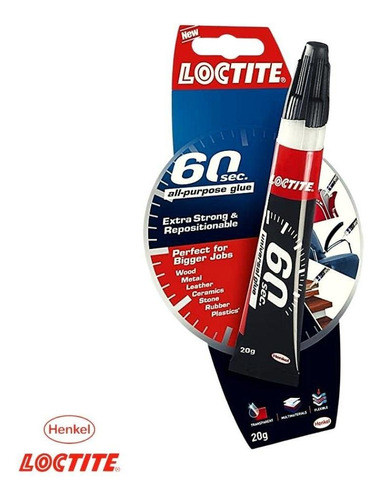 Imagem 3 de 3 de Adesivo Instantâneo Loctite 60 Segundos 20g Henkel