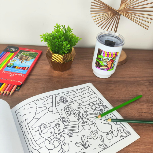 Livro De Colorir Bobbie Goods Oficial - Kit Dias Quentes + Copo Especial - Em Alta