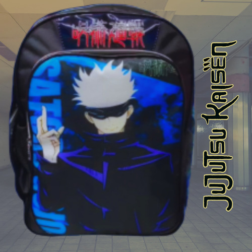 Mochila Escolar Reforzada De Satoru Goj De Jujutsu Kaisen Hecha En Mexico