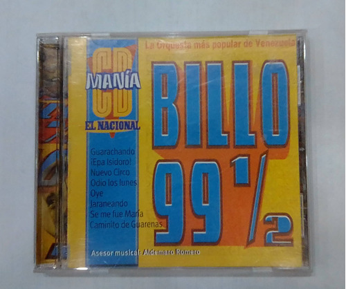 Billo 99 1/2 Cd Manía. Cd Original Usado. Qqb.