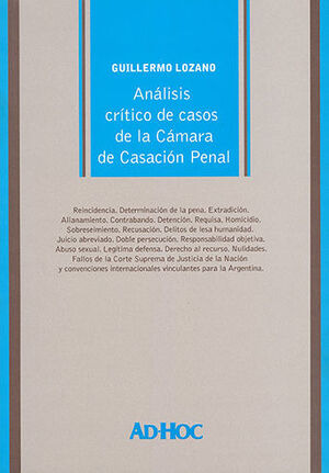Libro Análisis Crítico De Casos De La Cámara De Cas Original