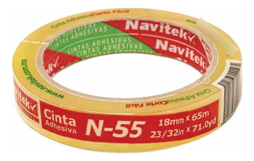 50 Cintas Navitek N55 Transparente 18 X 65 Corte Facil