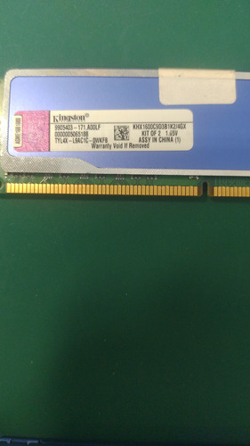 2 Memorias Kingston Hyperx Blu 4gb Ddr3 1600mhz Pc (usado) (Usado)