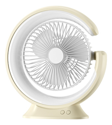 Ventilador De Escritorio Lámpara De Mesa Luna Carga Usb