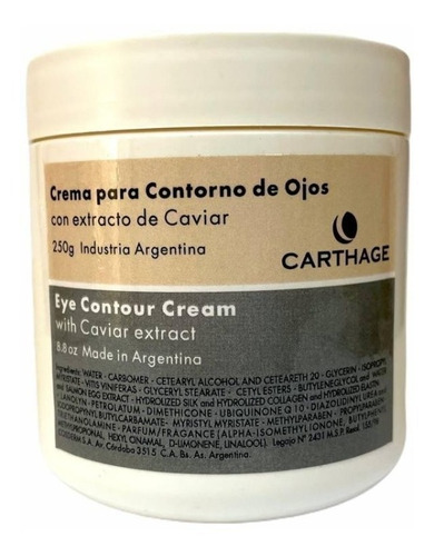 Crema Contorno Ojos Caviar 250gr Carthage