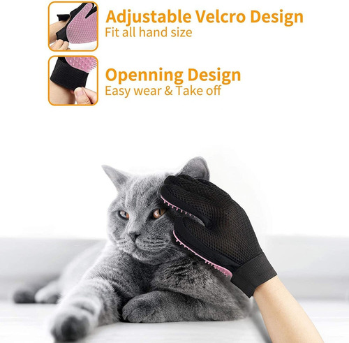 Pet Grooming Glove,gentle Deshedding Brush Glove Efficien