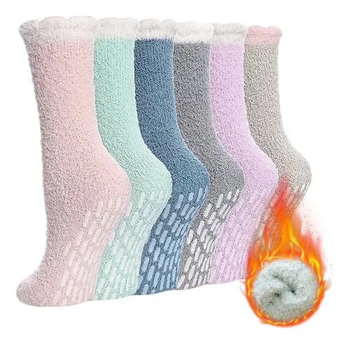 MLB 5090104917 6 Pares De Meias Termicas De Inverno Antiderrapantes Para JM