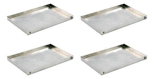 Set X 4 Bandeja Placa De Aluminio 45x35x2 Cm Panaderia Horno