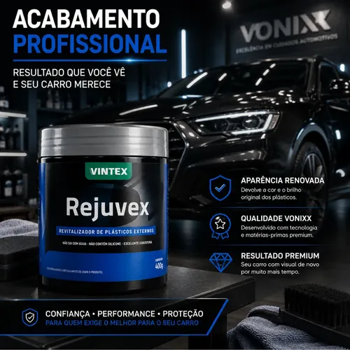 Revitalizador De Plasticos Rejuvex 400g Vonixx | MercadoLivre