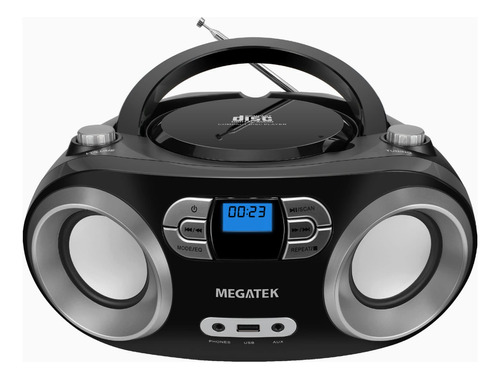 Megatex Reproductor De Cd Estéreo Portátil Con Radio Fm