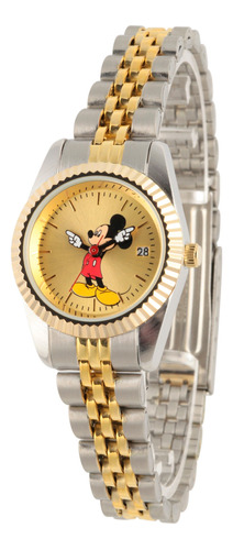 Reloj De Aleación De Dos Tonos Disney Mickey Mouse Para Muje
