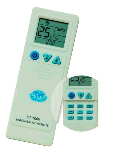 Control Remoto Universal Para 1000 Aire Acondicionado Kt1000