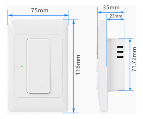 Interruptor Simple Inteligente Wifi - 1 Canal Sin Neutro Negro