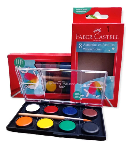 Acuarelas Faber Castell 8 Colores