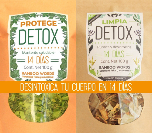 Té Detox Orgánico 28 Días 2-pack (moringa) Limpia Tu Cuerpo