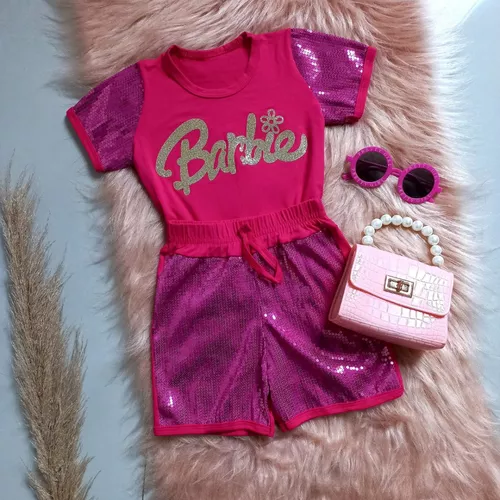 Conjunto Barbie Infantil/juvenil Menina Roupa Luxo Mini Diva