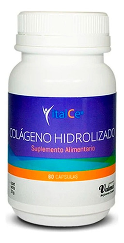 Colágeno Hidrolizado Vitalce 100% Puro 250 Mg 60 Capsulas