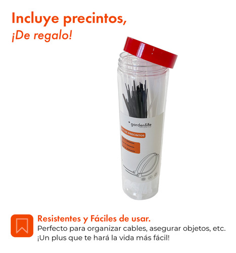 Escalera De Aluminio 4x3 + Precintos De Regalo Gardenlife