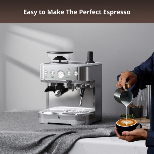 Máquina De Café Espresso Profesional 15 Bar Con Espumador 2.