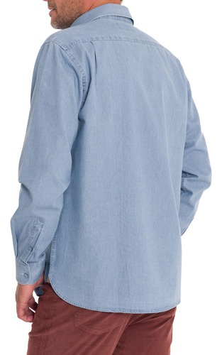 Camisa Algodón Orgánico Hombre Chambray Azul Rockford