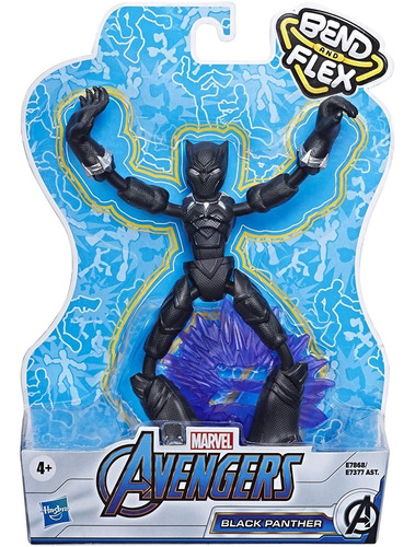 Boneco Marvel Vingadores Bend And Flex Pantera Negra E7377