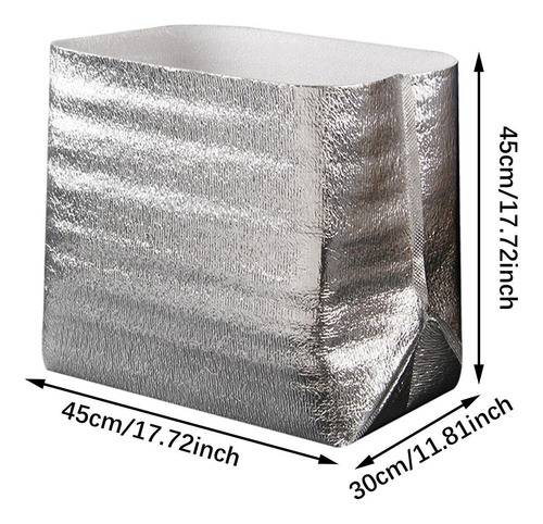 4 Bolsas De Aislamiento De Aluminio, Forro De 45x30x45cm